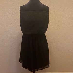 Express black strapless dress